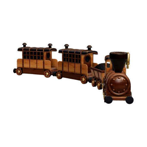 Artisan Wooden Steam Train